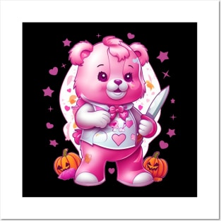 Pink CARE BEAR - halloween edition Posters and Art